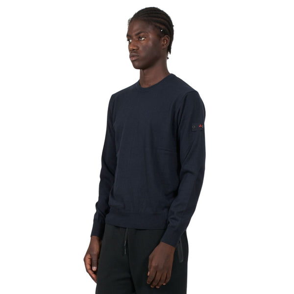 Maglia Uomo girocollo con logo sulla manica Blu Peuterey- Francavilla Moda